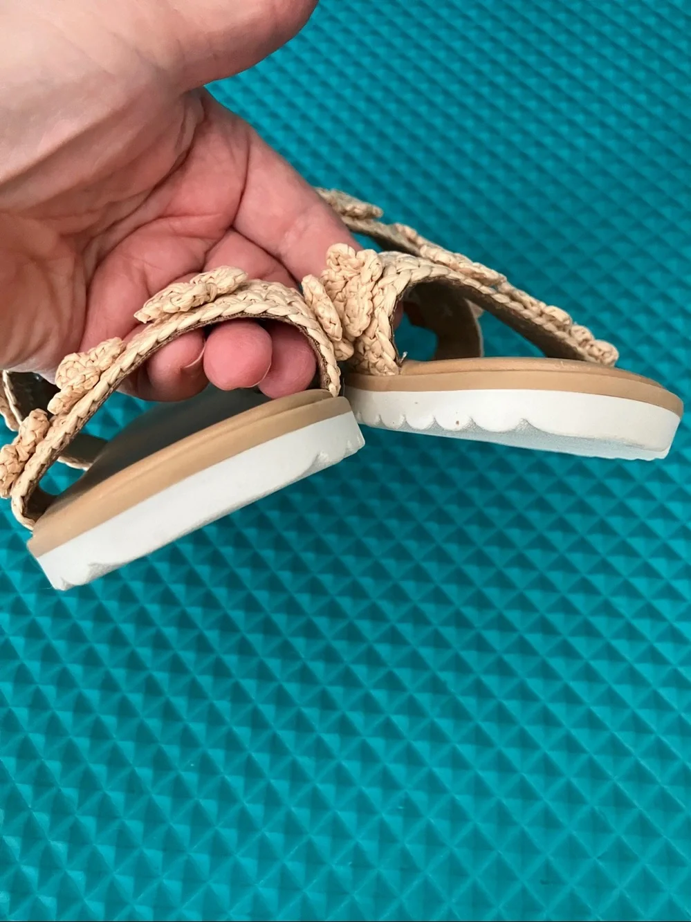 NEW CAT & JACK Toddler Girls Denitra Raffia Sandals | 12